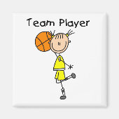 B-BallチームプレーヤーTシャツとギフト マグネット (正面)