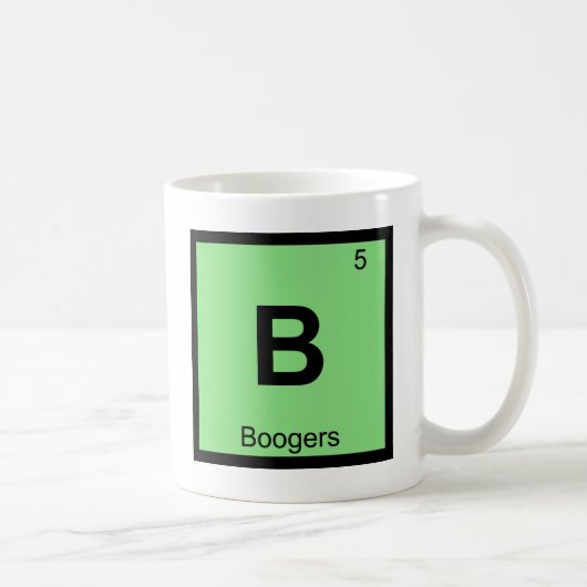 B - Boogers Chemistryの周期表記号 コーヒーマグカップ (右)