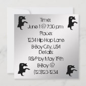 B-Boyingのパーティの招待状 招待状 (裏面)