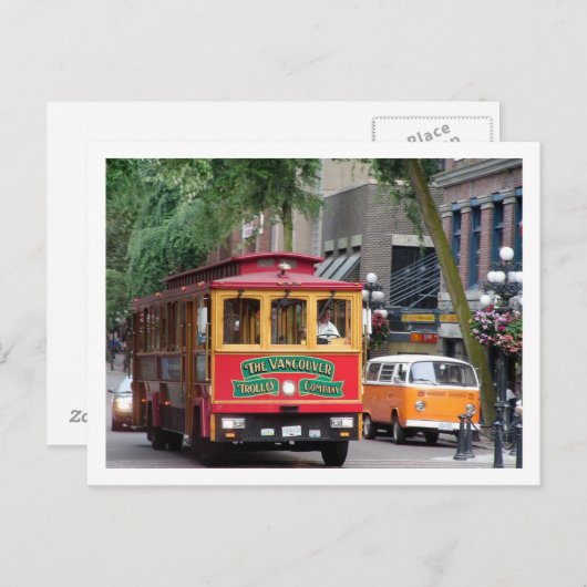B.Cカナダ/バンクーバートロリーからの挨拶 ポストカード (正面/裏面)