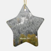 B.C.ウィスラーの雪のシーン セラミックオーナメント (左)