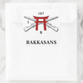 B Co 3 Bn 187第187歩兵歩兵シール スクエアシール (バッグ)