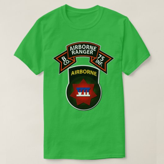 B Co 75第VII空挺部隊 Tシャツ (デザイン正面)