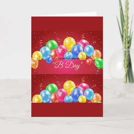 "B Day" グリーティング カード