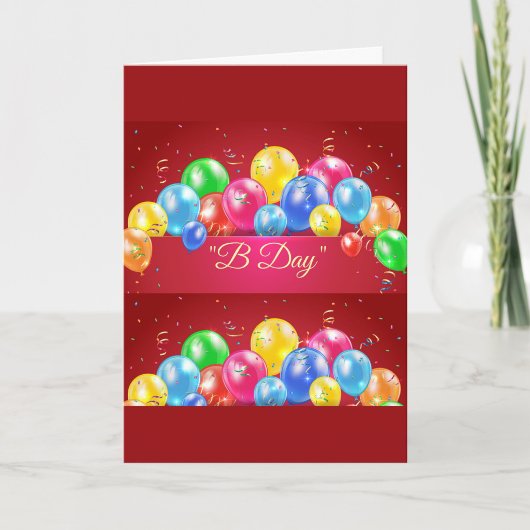 "B Day" グリーティング カード