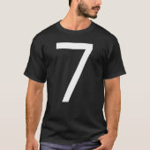 B Day ナンバー7 モノグラムポピンズフォントイニシャルアルファ Tシャツ (正面)