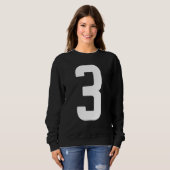 B Day Number 3 Monogram Norwester Font Initial Alp スウェットシャツ (正面フル)