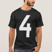 B Day Number 4 Monogram Norwester Font Initial Alp Tシャツ (正面)