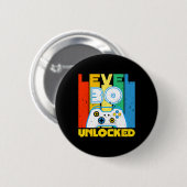 B-day Video Player Level 30 Unlocked Retro Gamer 缶バッジ (正面&裏面)