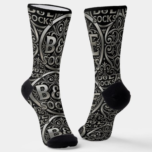 B&E Socks Bold & Elaborate Design 0049549-B&E ソックス (傾斜あり)