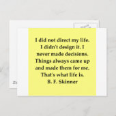 b fスキナー引用文 ポストカード (正面/裏面)