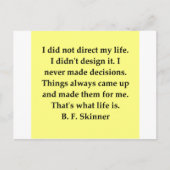 b fスキナー引用文 ポストカード (正面)