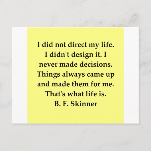 b fスキナー引用文 ポストカード (正面)