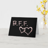 B F Fとリンク付きハートフ最高のレンド カード (黄色い花)