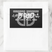 B.F. Raid (Boston's Final Raid)スタンプ 長方形シール (バッグ)