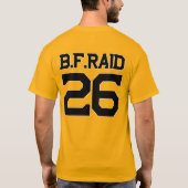 B.F. Raid Hockey Night Tee ゴールド Tシャツ (裏面)