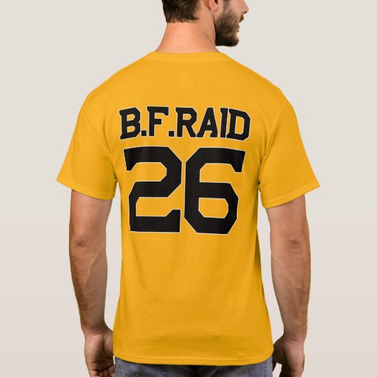 B.F. Raid Hockey Night Tee Gold  Tシャツ (裏面)