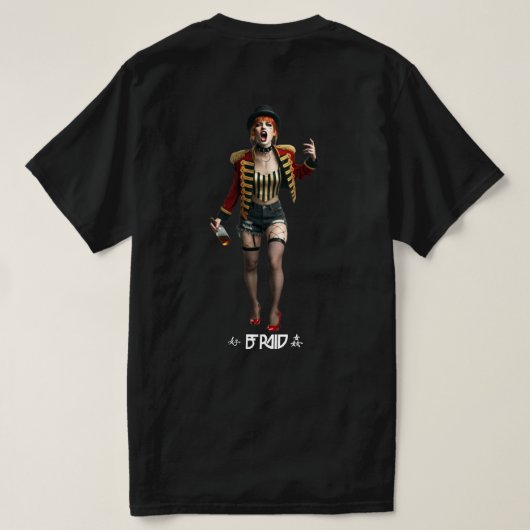 B.F. Raid Mass And Cass Greatest Show In Town  Tシャツ (デザイン裏面)