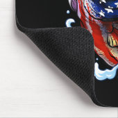 B Fishing Fish American Flag Dad Father Fourth Of  マウスパッド (コーナー)