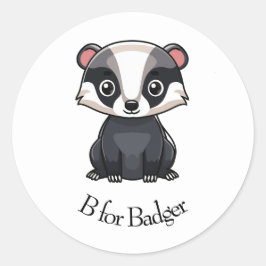 B for Badger ラウンドシール