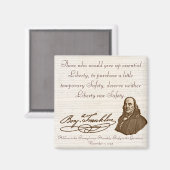 B. Franklin:自由と安全 – マグネット#1 マグネット (正面/裏面)