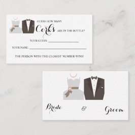 B & Gコークスブライダルシャワーゲームカード プレイスカード