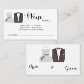 B & Gワインラッフルズ結婚ブライダルシャワーカード プレイスカード (正面/裏面)