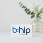 b:HIPディストリビューター ビジネスカード 青 (スタンド正面)