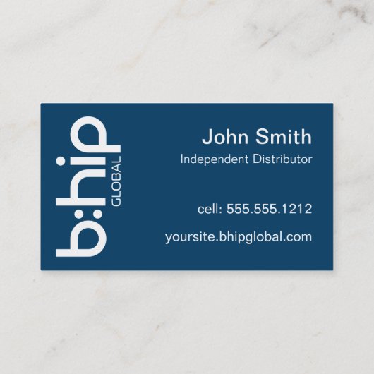 b:HIP Distributor Business Card Blue 名刺 (裏面)