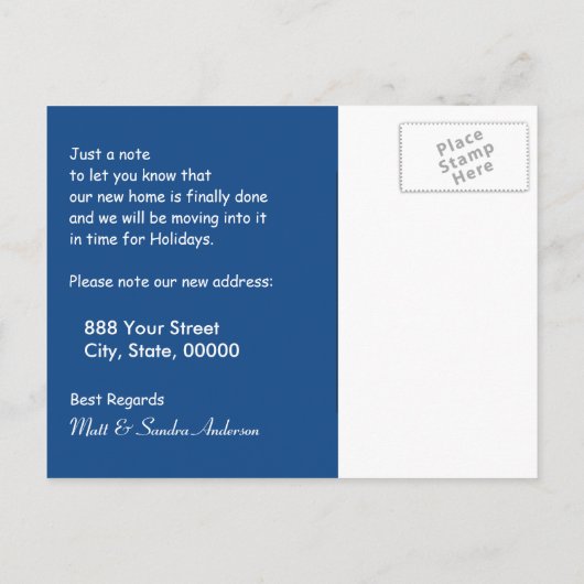 B House Map Replaceを自分のマップで移動した 案内ポストカード (裏面)