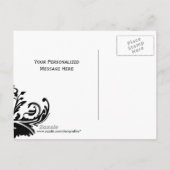 B&HP Damaskコンテンポラリー日付の保存 案内ポストカード (裏面)