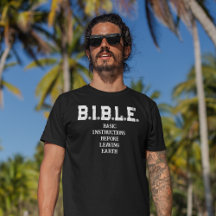 B.I.B.L.E.: 地球を去る前の基本的な指示 メンズTシャツ