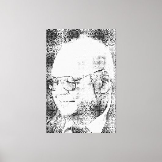 B in Benoit B MandelbrotはBenoit B Mの略 キャンバスプリント (正面)