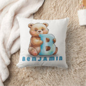 B is for Bear – Personalized Baby Pillow  クッション (ブランケット)