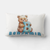 B is for Bear – Personalized Baby Pillow  ランバークッション (裏面)