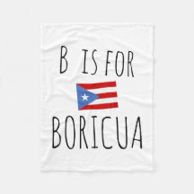 B is for Boricua ベビー用ブランケット | プエルトリコ フリース