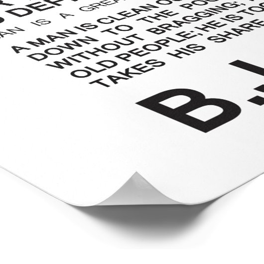 B.J.パーマーのエピグラムと引用文 ポスター (角)