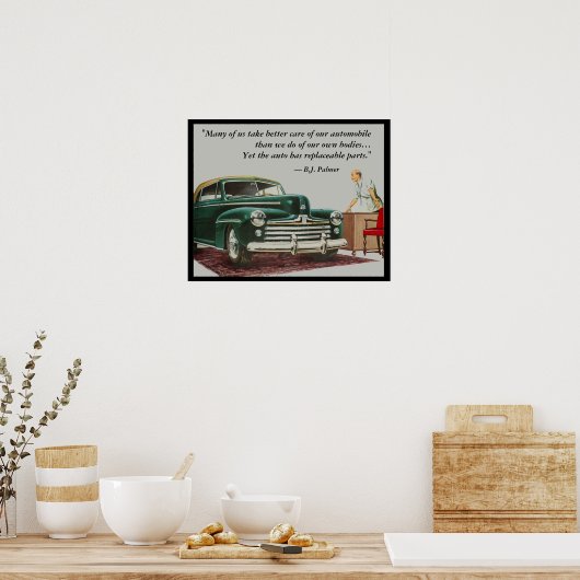 B.J.パーマーカイロプラクティックことわざポスタカスタマイズー ポスター (キッチン)