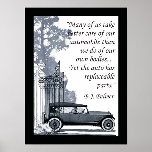 B.J.パーマーカイロプラクティックことわざポスター ポスター (正面)