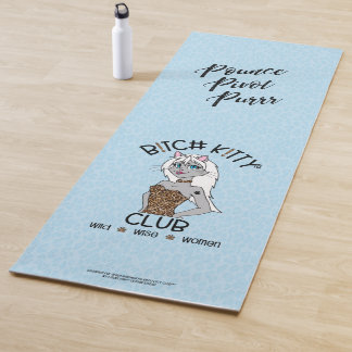 B K!TTY CLUBガールブルーレオパードヨガマット ヨガマット