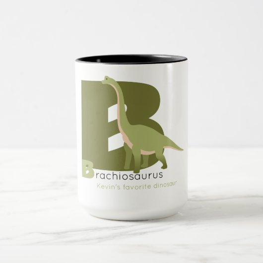 B like Brachiosaurus Mug マグカップ (中央)