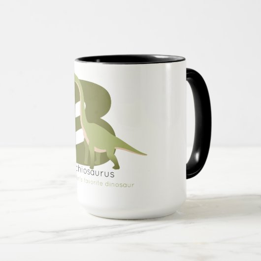 B like Brachiosaurus Mug マグカップ (正面右)