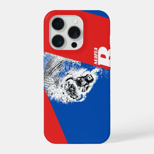 B Mafia – Blue & Red Buffalo Football Fan iPhone C iPhoneケース (裏面)