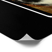 B Monogram Create Your Own 8 Photo Collage Black ポスター (角)