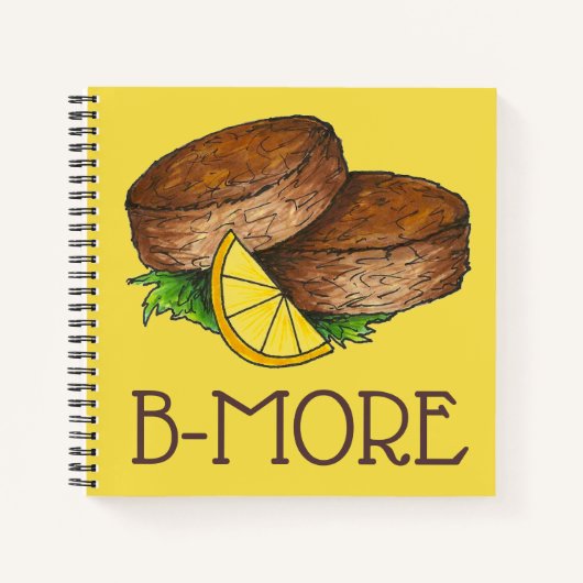 B-moreボルティモアメリーランドカニケーキカニ ノートブック (正面)