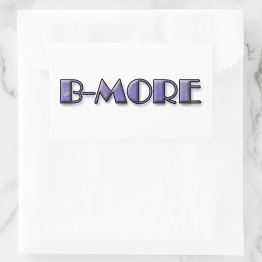 B-MOREロゴ 長方形シール (バッグ)