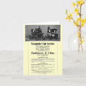 B+Oの鉄道Taxameterのタクシーサービス1908年 カード (黄色い花)