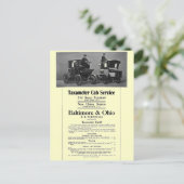 B+O鉄道タキサメーターキャブサービス1908 ポストカード (スタンド正面)