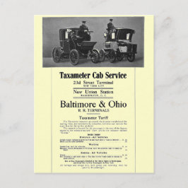 B+O鉄道タキサメーターキャブサービス1908 ポストカード