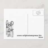 B&O鉄道 – モデル高速線1869 ポストカード (裏面)